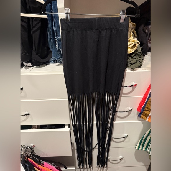 Nollie Black Skirt with Fringe - Picture 3 of 3